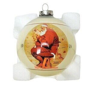 Vintage 1978 Norman Rockwell Santa Claus Christmas Ornament 4th Limited Edition